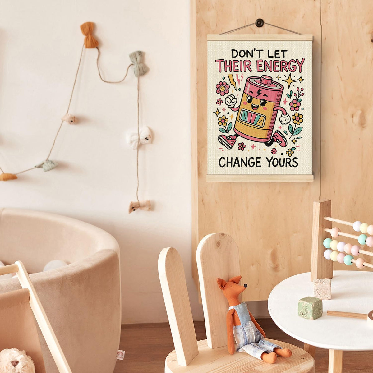 Boat Wades Inspirational Mental Health Wall Art Poster Hanger Frame, Therapy Office Decor, Floral Battery Motivational Hanging Wall Decor for Classroom Home Counselor Office, 12x16 Inch