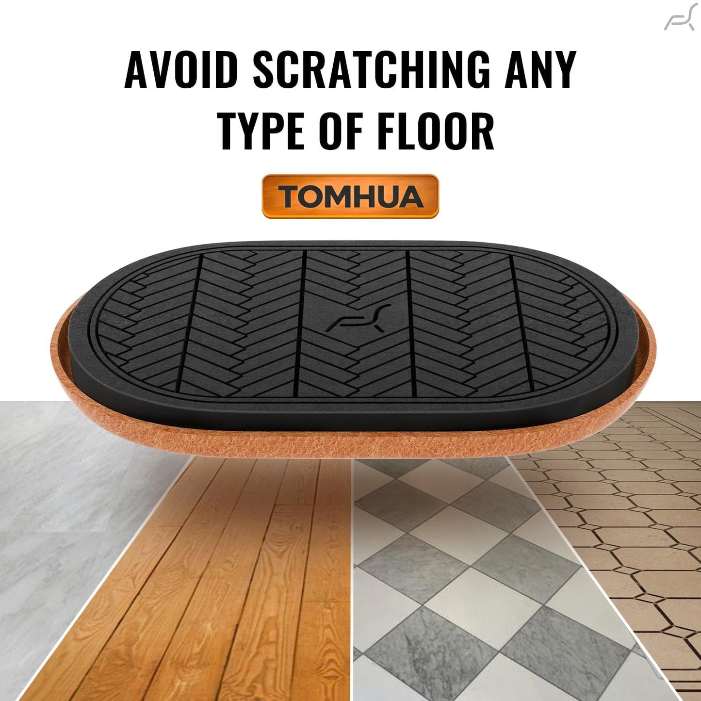 Furniture Sliders for Hardwood Floors Felt-4 Pack 9-1/2" Oval Reusable Furniture Slider with Extra Thick Design - Heavy-Duty Furniture Movers - Felt Sliders Effortless Moving