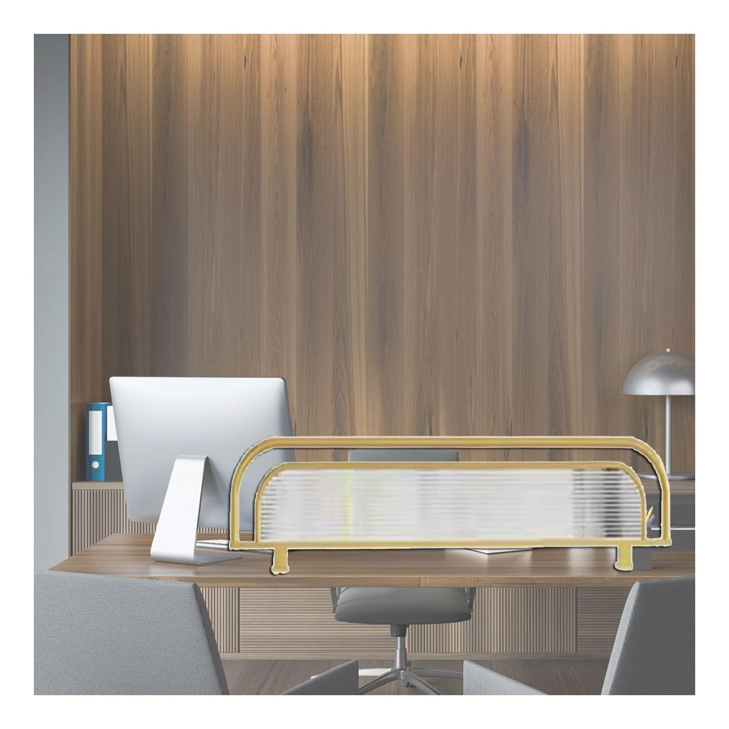 Gold Dining Area Dividers - Decorative Partition Panel, Countertop Screen for Office, Restaurant & Hotel - 19.7"x27.6" Privacy Fence