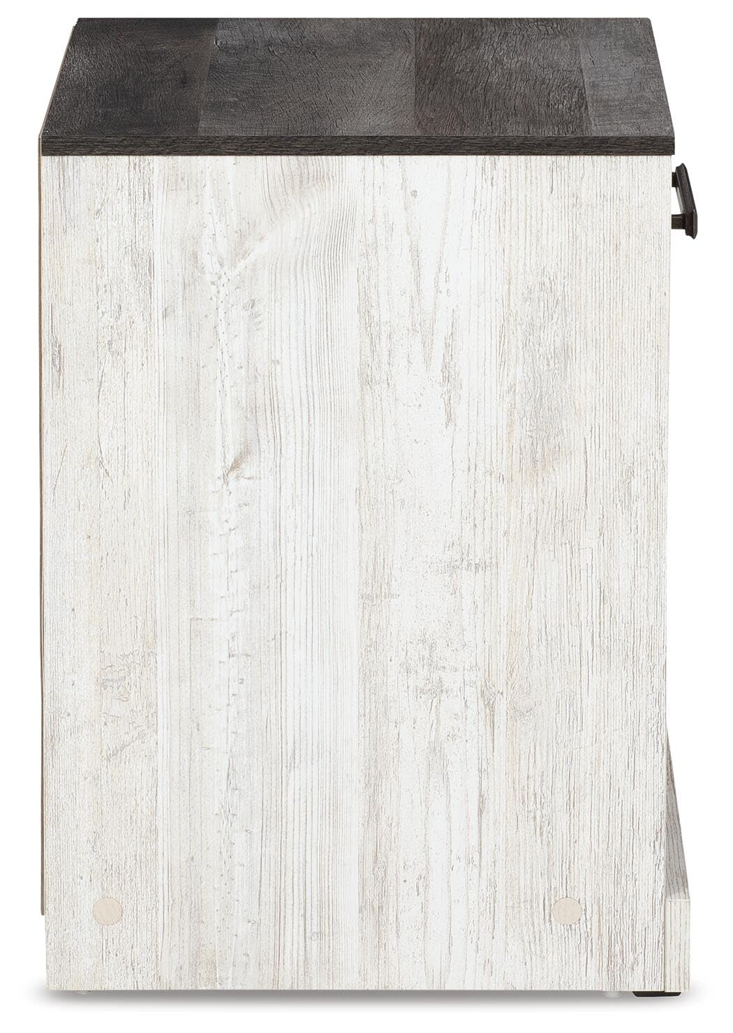 Signature Design by Ashley Shawburn Farmhouse 1 Drawer Night Stand, White & Gray