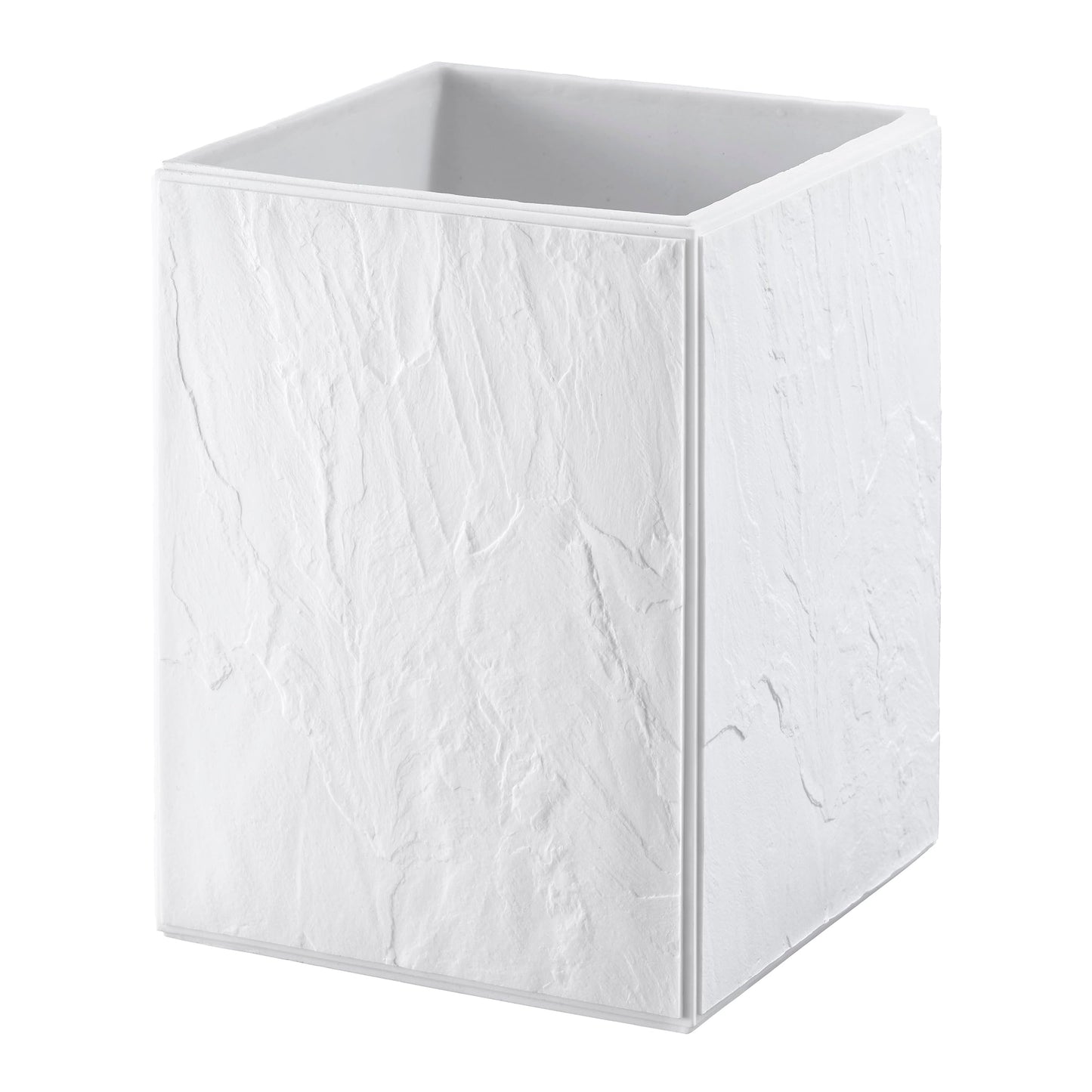 Nicole Miller - Wastebasket, Durable Resin Trash Can, Ideal for Bathroom, Bedroom, or Office, Modern Home Decor, Dorm Room Essentials (Zen Collection, White)