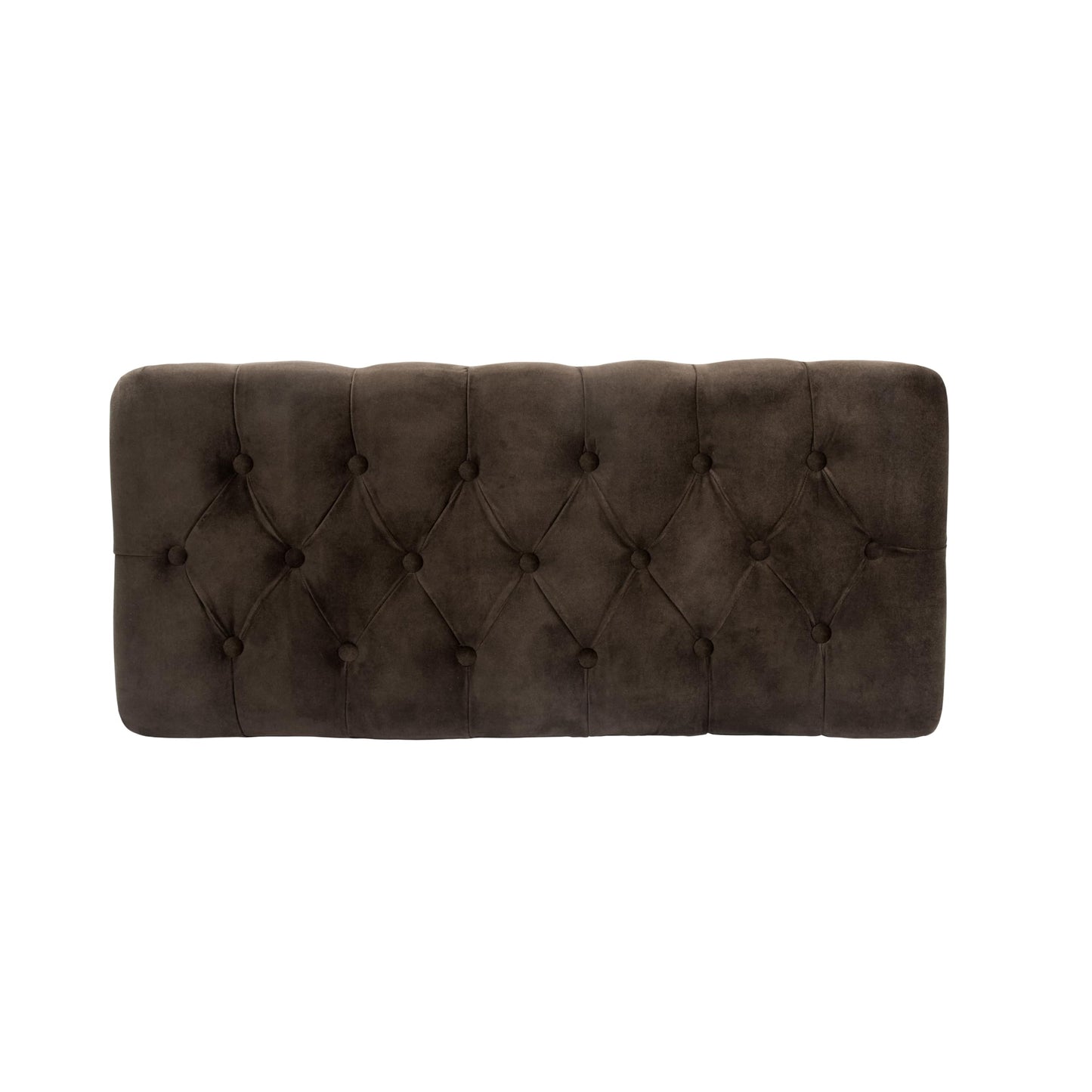HomePop 40" Ainsley Button Tufted Storage Bench - Chocolate Brown Velvet