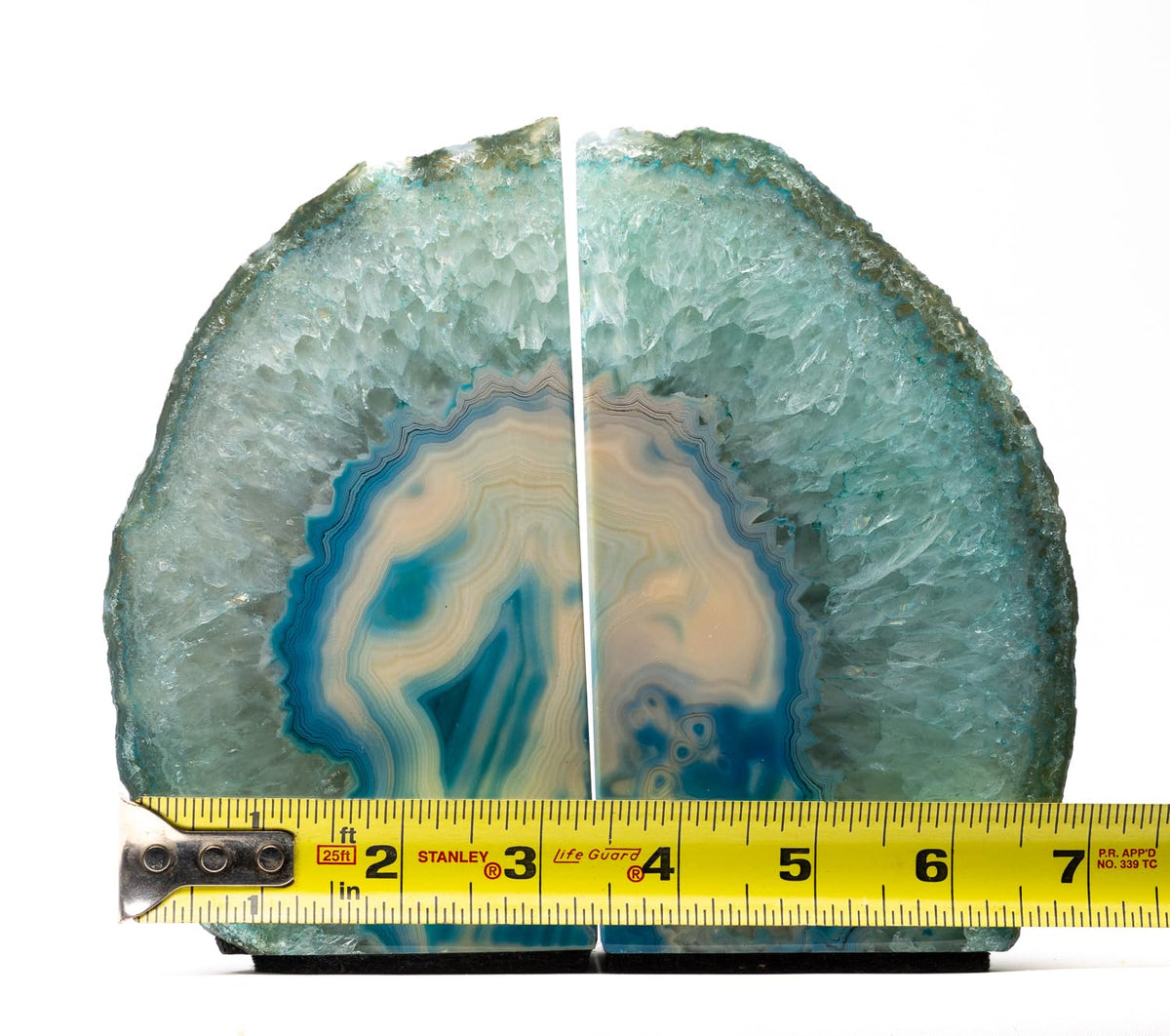 DesertUSA Agate Bookends, Home Décor (3.5-6 lbs, Teal)