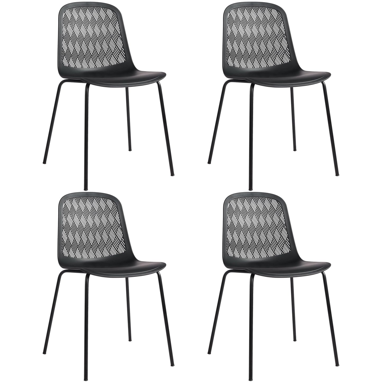 KM Legend Modern Chairs with Metal Legs for Living, Bedroom, Kitchen, Dining, Lounge Waiting Room, Restaurants, Cafes, Set of 4