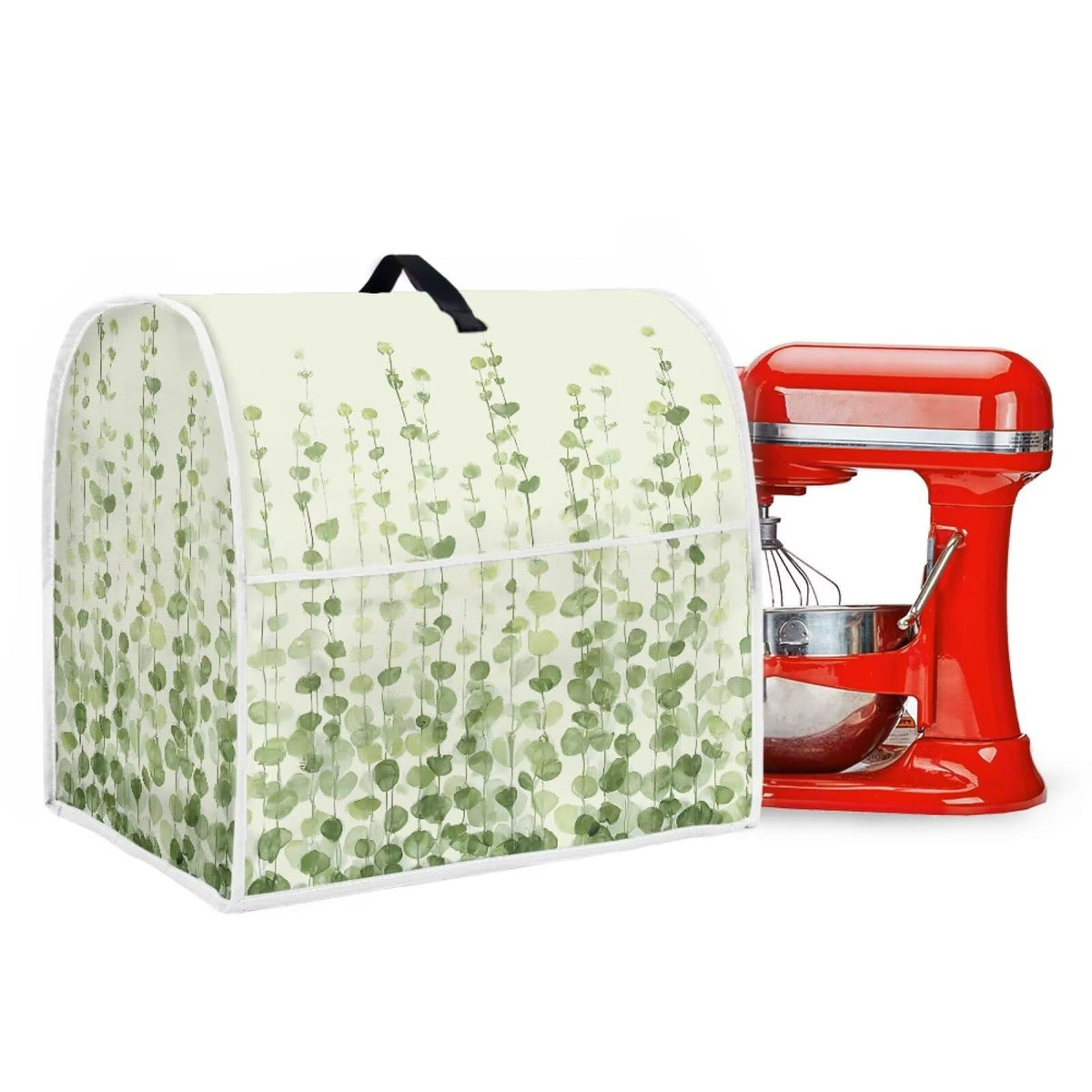 HUISEFOR Green Leaf Stand Mixer Cover Dust Protective Fresh Stand Mixer Covers For Kitchen Aid 4.5-5 Quart Mixers Dustproof Cloth Cover for Small Appliance Protector Kitchen Decoration
