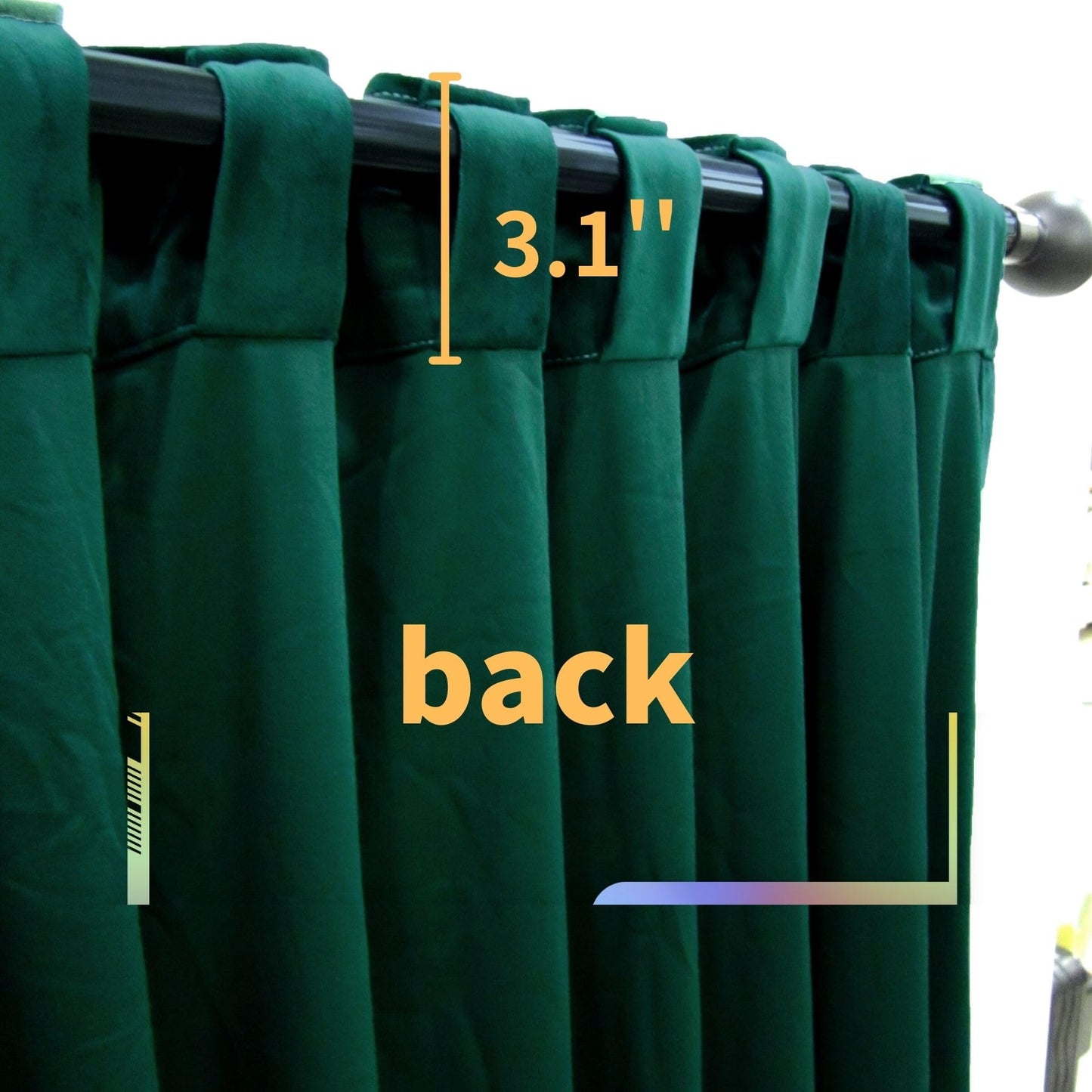 Aljctns Emerald Green Velvet Curtains 90 inches Long Luxury 80% Blackout Curtains for Bedroom Living Room,Thermal Insulated Super Soft Window Drapes Rod Pocket & Back Tab, 52" W x 90" L, 2 Panels