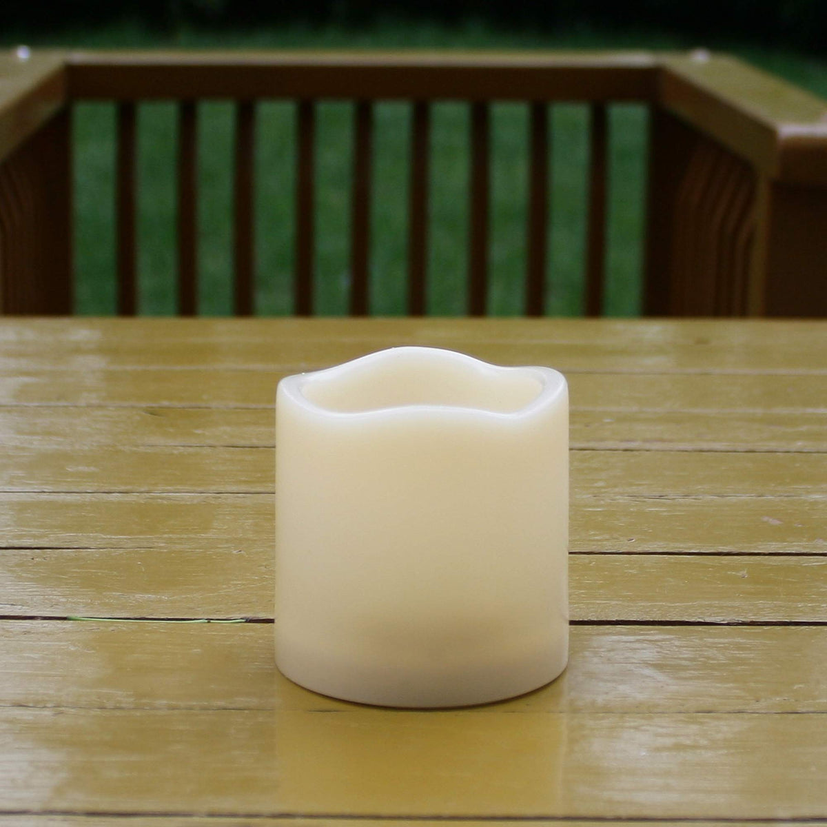 2 Pack LED Flameless Pillar Candles Waterproof Outdoor Battery Operated Candle Set with Cycling 24 Hours Timer Function for Lantern Home Garden Wedding Party Christmas Halloween Decoration 3x3 inches