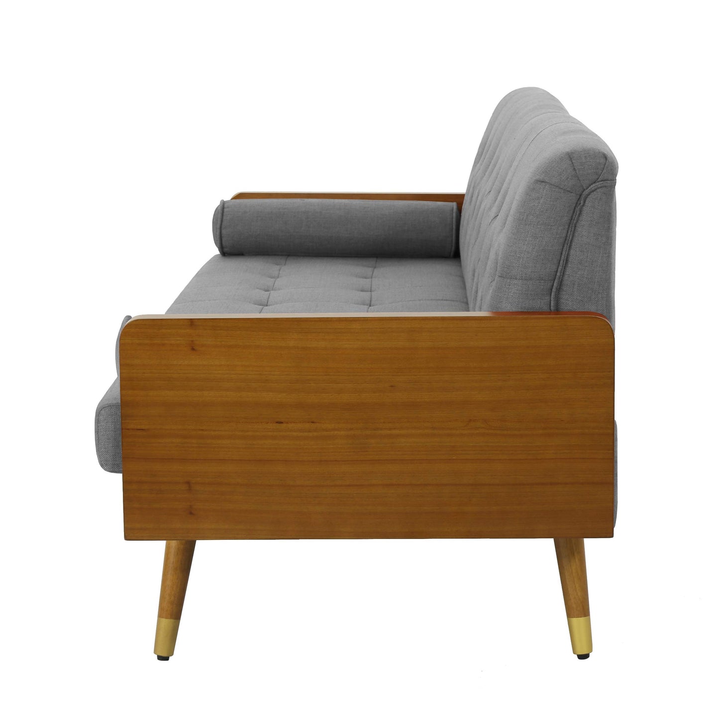 Christopher Knight Home GDFStudio Christopher Knight Home Aidan Mid Century Modern Tufted Fabric Sofa, Gray