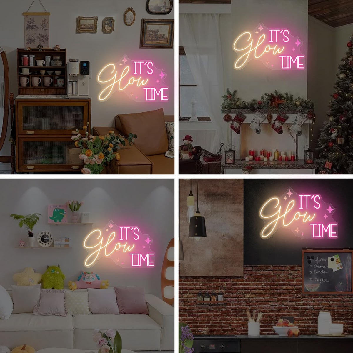 It's Glow Time Neon Sign For Wall Art Decor, Botox Neon Light, Aesthetic Cowgirls Wall Decor, Beauty Salon, Hair Salon Nails Wax Lash Beauty Decoration Wall Neon Sign Aesthetic, Celebrate Party
