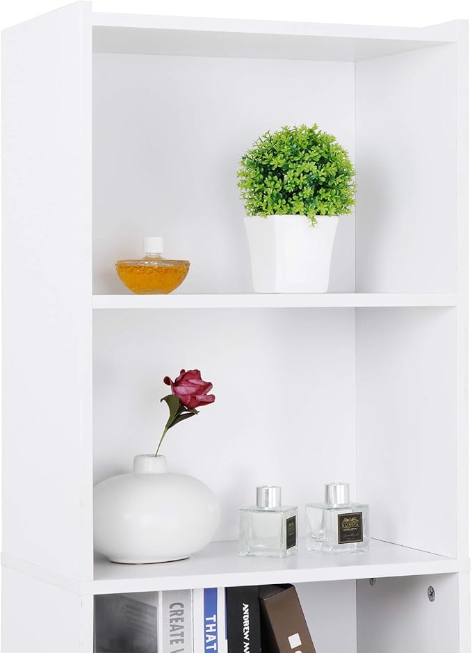 5 Tier Open Bookshelf, 52 Inch Bookcase Storage Rack