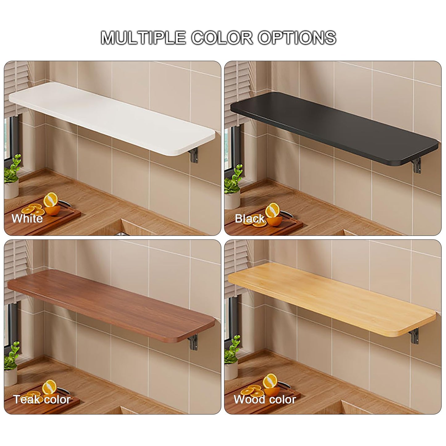 Foldable Wall Table Space-Saving Murphy Table for Small Rooms/Home/Office/Laundry/Kitchen 70x30cm/27.5x11.8in Wood Finish Perfect for Compact Spaces