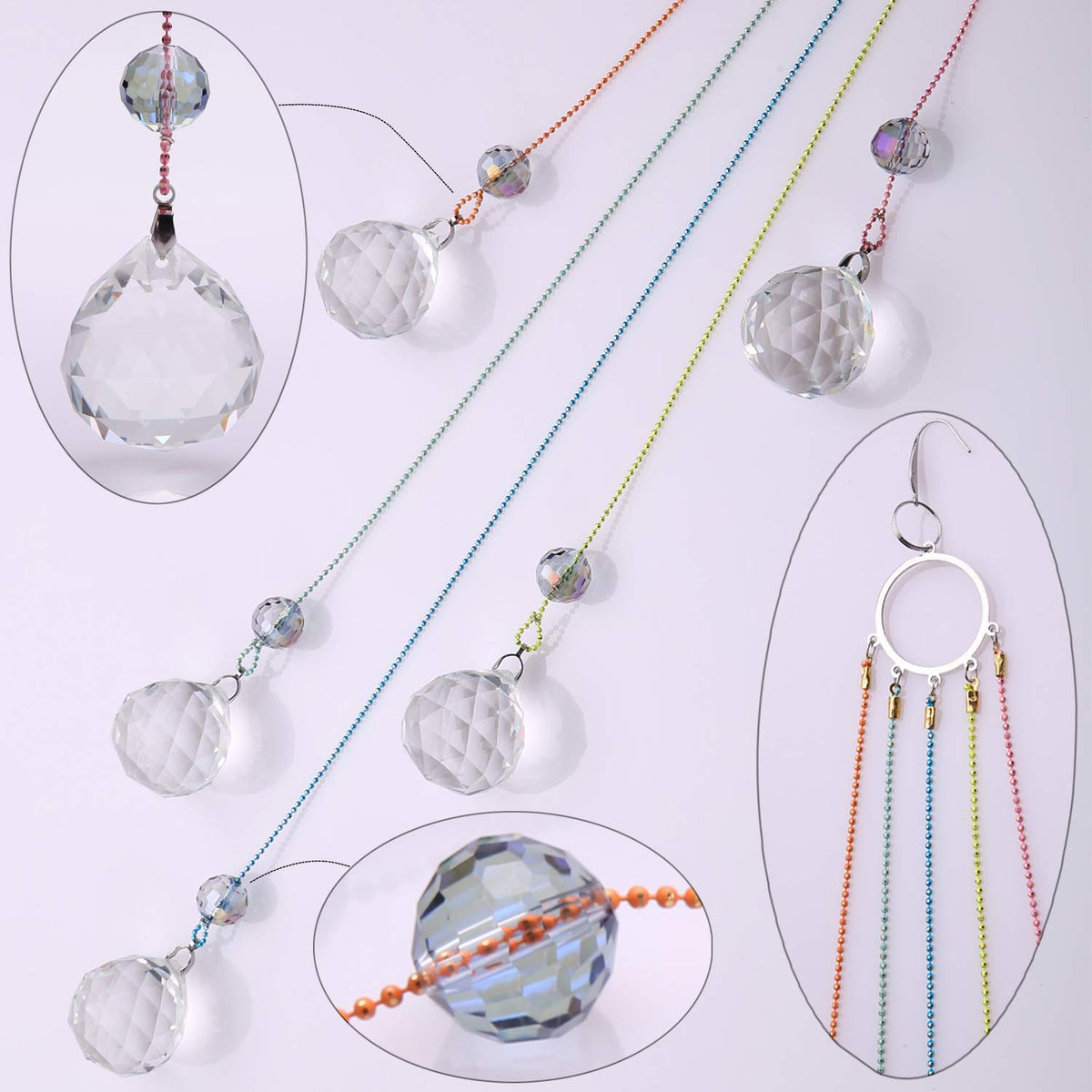 Crystals Ball Prisms Suncatcher Hanging Ornament Rainbow Maker for Home,Garden Decoration