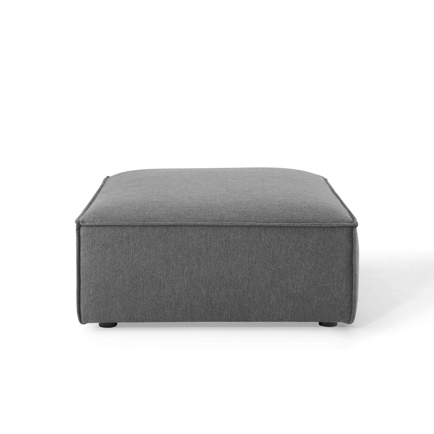 Modway Restore Upholstered Fabric Sectional Sofa Ottoman in Charcoal, 41.5 x 35 x 16.5