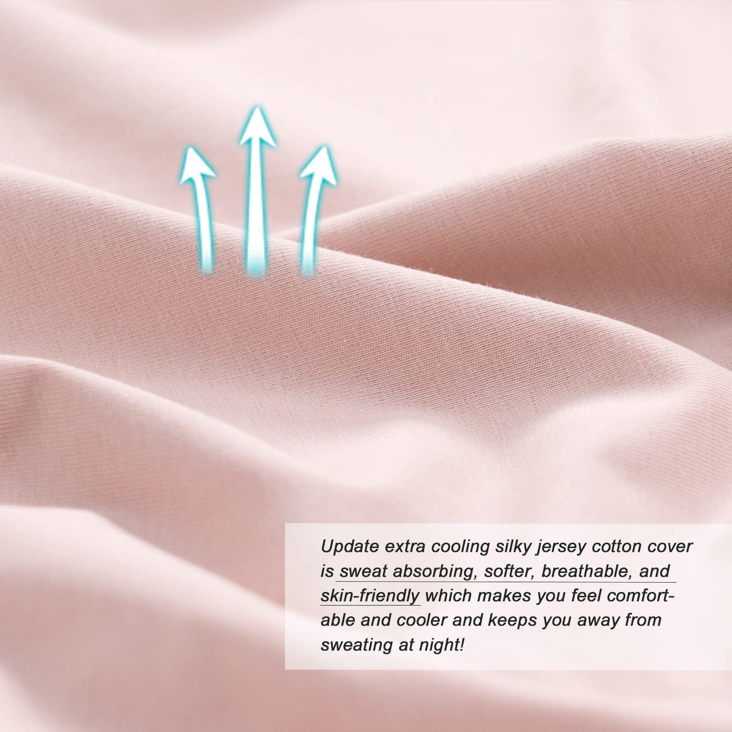 Meiz Pregnancy Pillows, Cooling Pregnancy Pillows for Sleeping, Maternity Pillow for Pregnant Woman, 65" Pregnant Pillows for Sleeping with Cooling Jersey Cover, Apricot