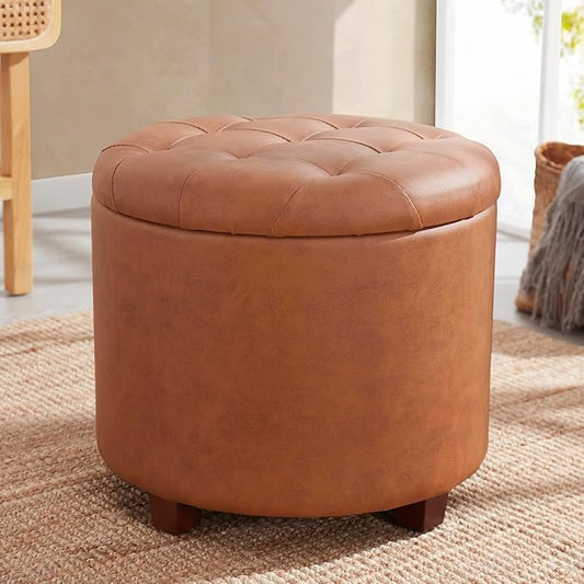 Ornavo Home Round Storage Ottoman