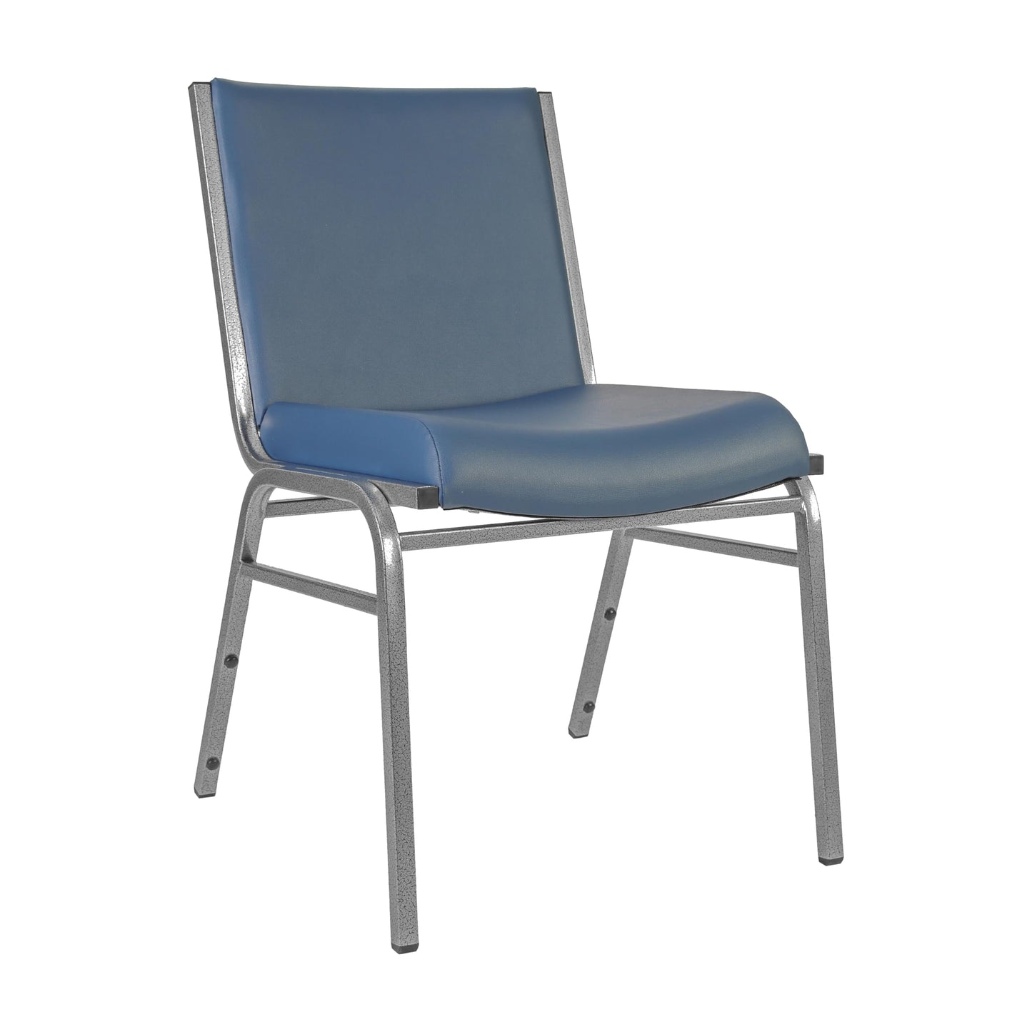 Flash Furniture Hercules Heavy-Duty Vinyl Lobby Chair with Ganging Bracket and Cushioned Seat, Stacking Chair for Waiting Rooms/Offices, Navy