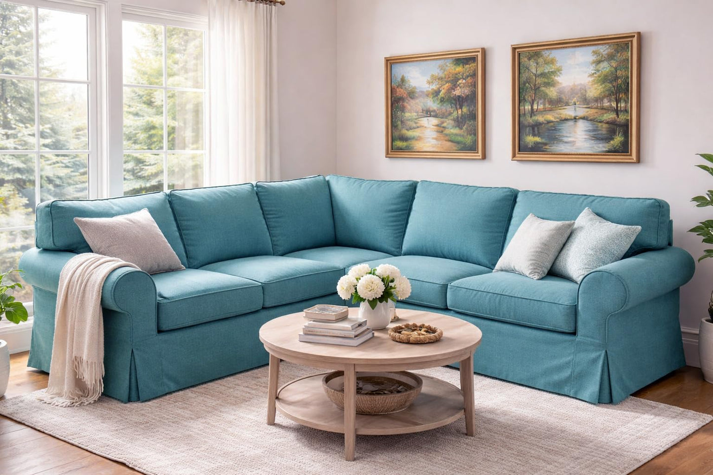 Thicker UPPLAND Sectional Sofa Cover Compatible with IKEA 2+2 Slipcover