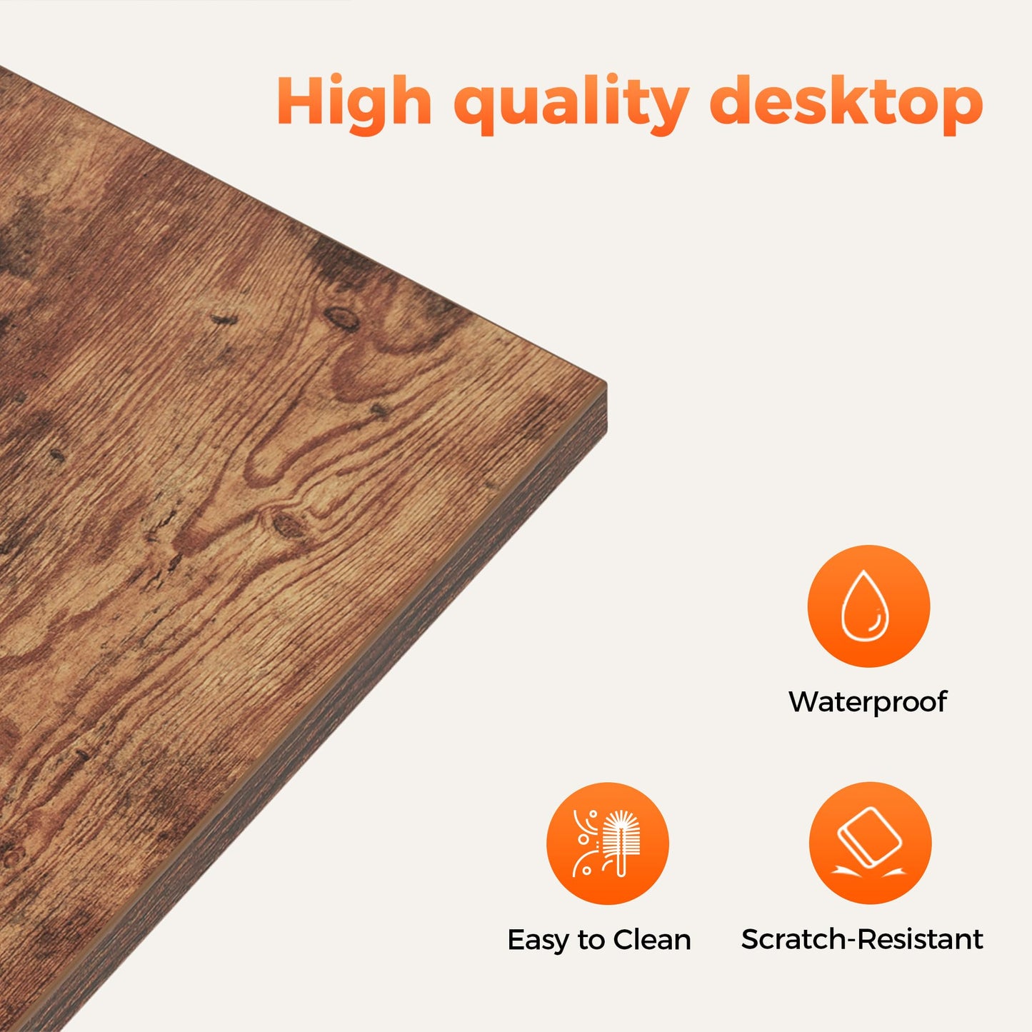 Mericonia 48 inch Rolling Computer Desk with Wheels, Gaming Desk for Small Spaces, Modern Simple Style Table for Home Office, Study Writing Table