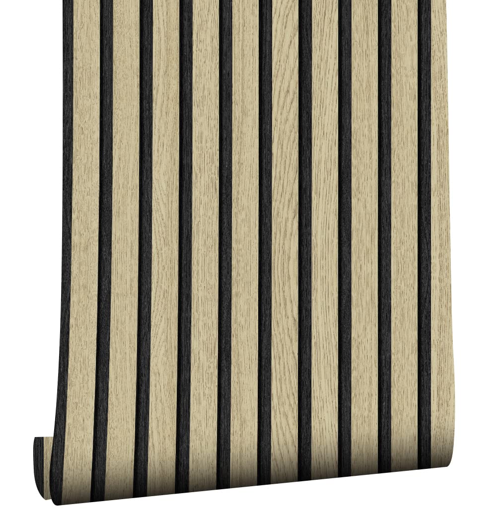 myforHD Wood Grating Stripe Self-Adhesive Wallpaper - Peel & Stick, Removable, Waterproof, PVC Vinyl Film, Multiple Sizes & Designs