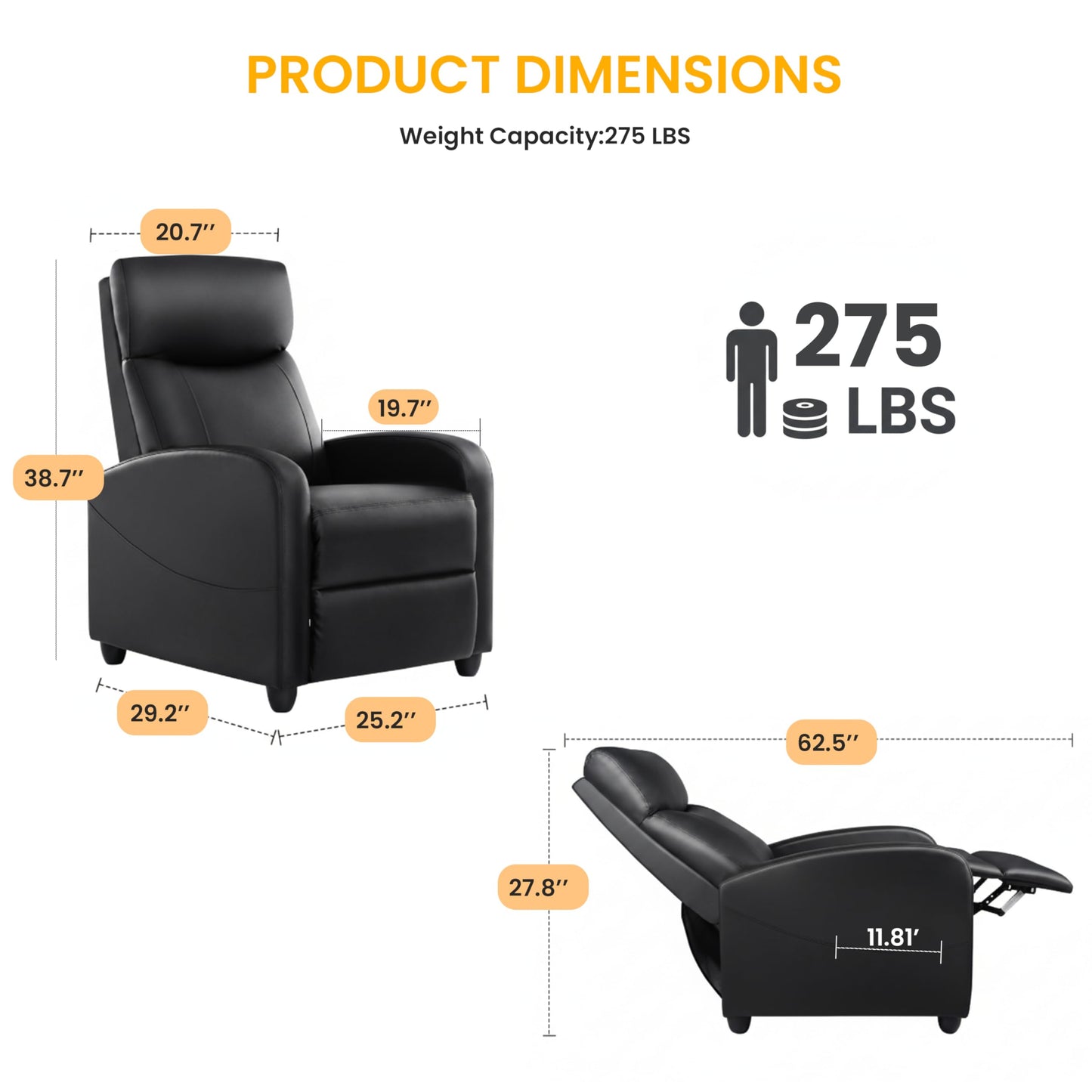 HealSmart Modern Accent Armchair, Cozy Upholstered Lounge Seat with Backrest, Stylish Leisure Chair for Living Room, Bedroom, Reading Nook & Reception Area, Gray