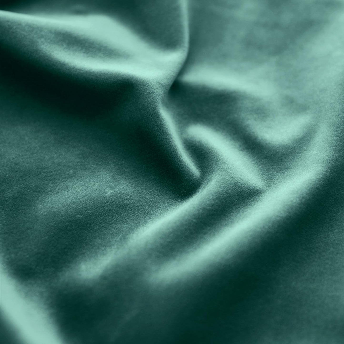 Melodieux Pom Poms Velvet Blackout Curtains for Bedroom Living Room, Vintage Luxury Thermal Insulated Rod Pocket Lined Drapes, 52" W x 84" L, Antique Green (2 Panels)