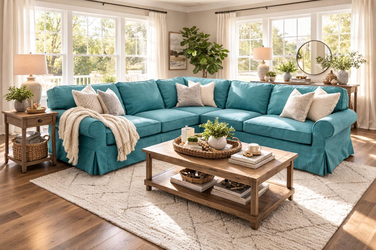 Thicker UPPLAND Sectional Sofa Cover Compatible with IKEA 2+2 Slipcover