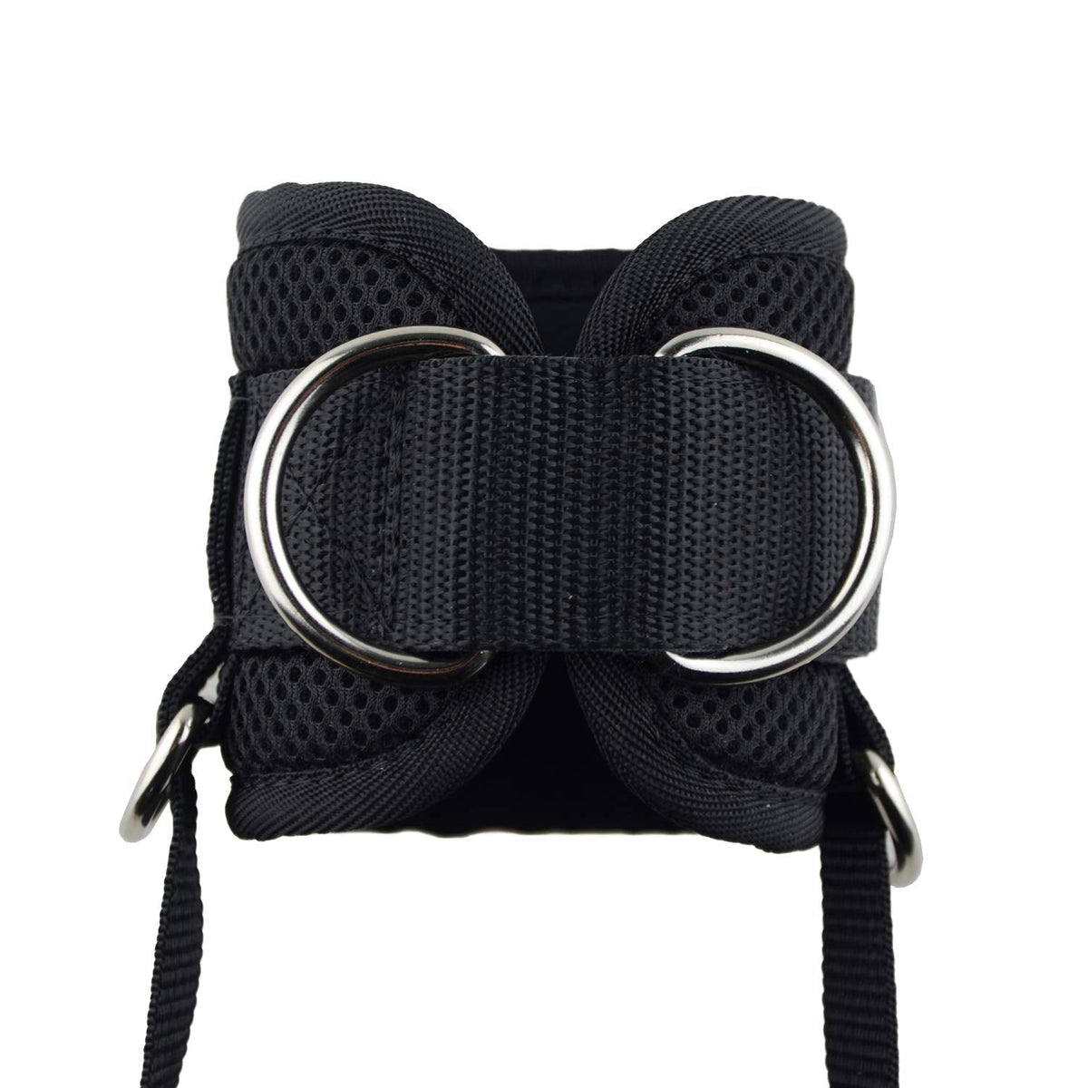 YCYU Upgrade Cable Machine Ankle Straps Fitness Cuffs for Men & Women, Neoprene Padded 4 D-Ring Heavy Duty Home Gym Cable Attachment for Glute Leg Butt Workout