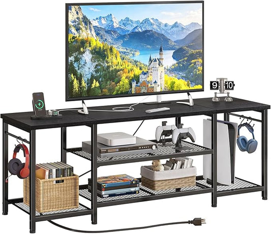 YGEOMER TV Stand for Up to 65 Inch TVs, Entertainment Center