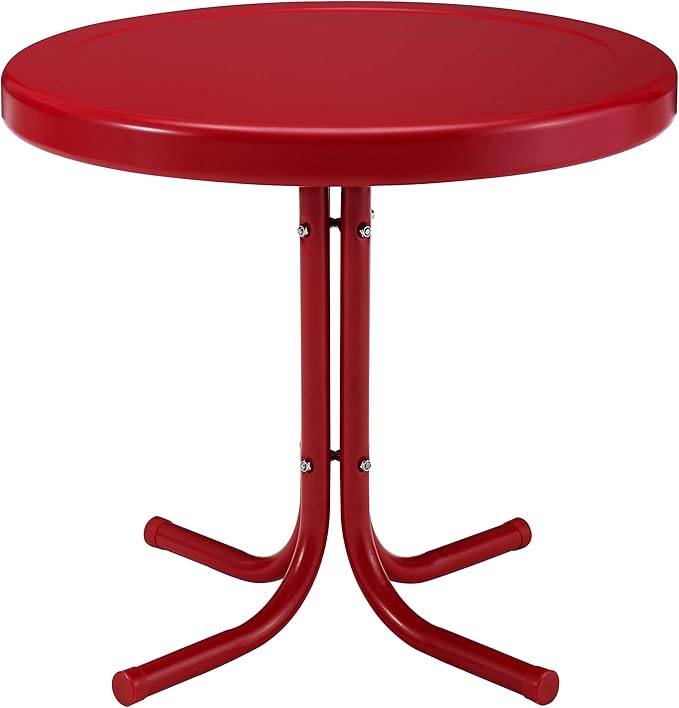 Crosley Furniture Griffith Weather Resistant Retro Metal Outdoor Side Table