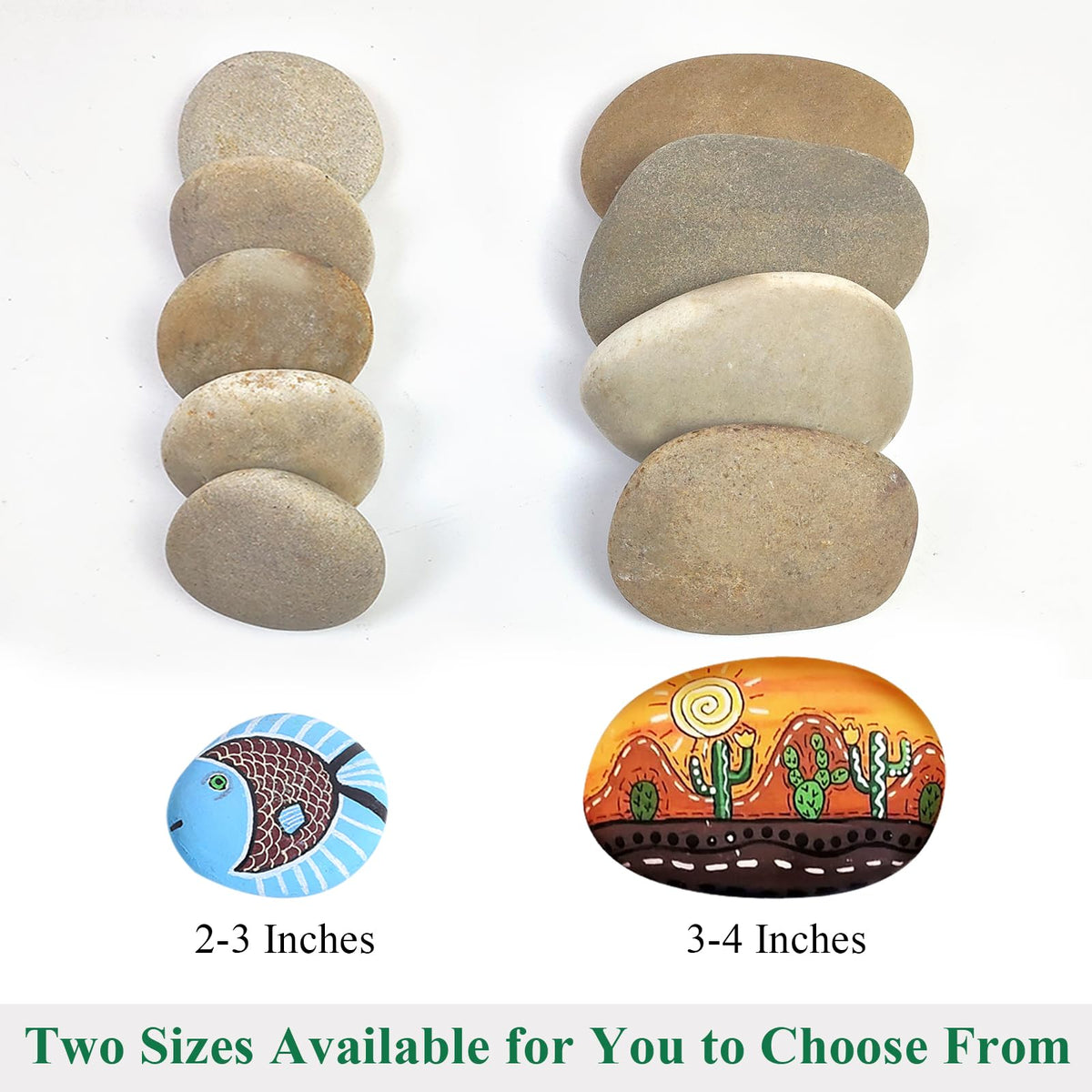 YISZM Large Rocks for Painting, 30PCS River Rocks for Painting, 3-4 Inches Flat Smooth Painting Stones for DIY Arts & Crafting