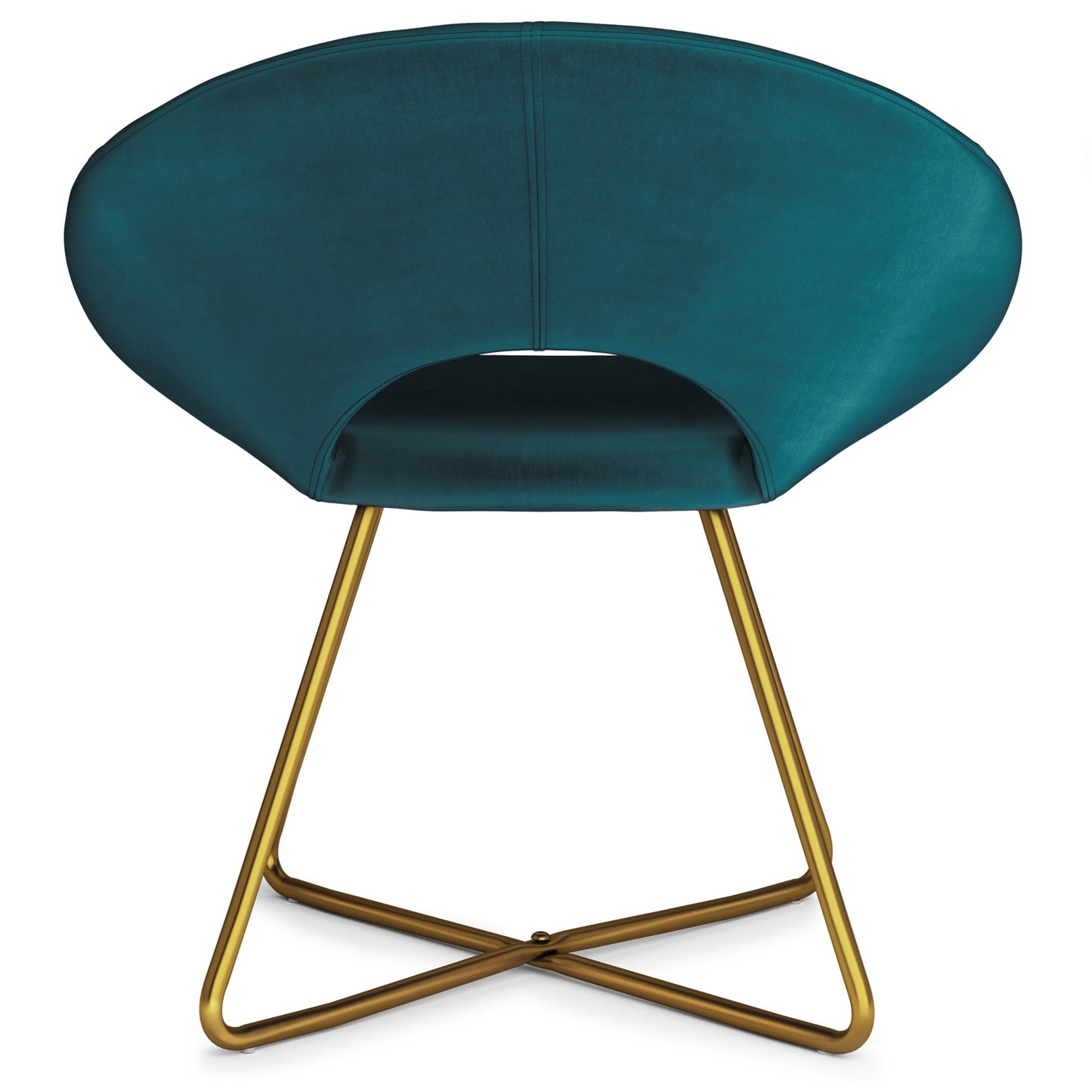 SIMPLIHOME Barrett 24 inch Wide Mid Century Modern Accent Chair in Teal Velvet Fabric for the living and family room
