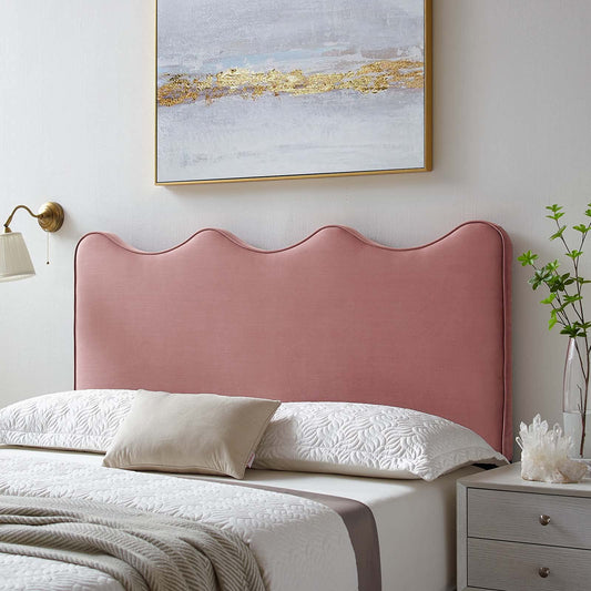Modway Athena Performance Velvet King/California King Headboard in Dusty Rose