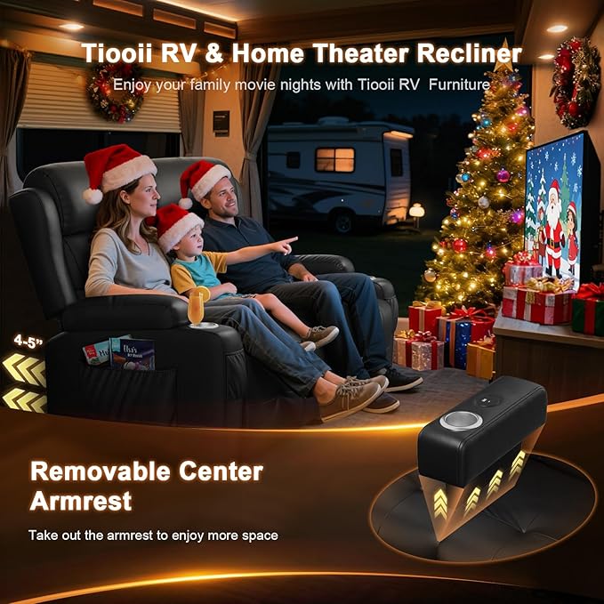 RV Loveseat Recliner Sofa, Massage Wall Hugger Reclining Couch