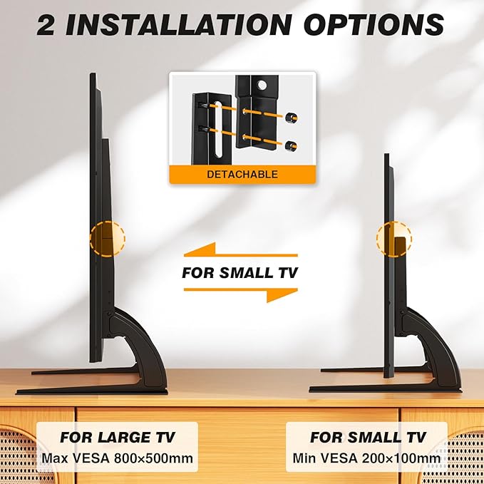 5Rcom TV Stand Mount, Universal TV Stand Tabletop