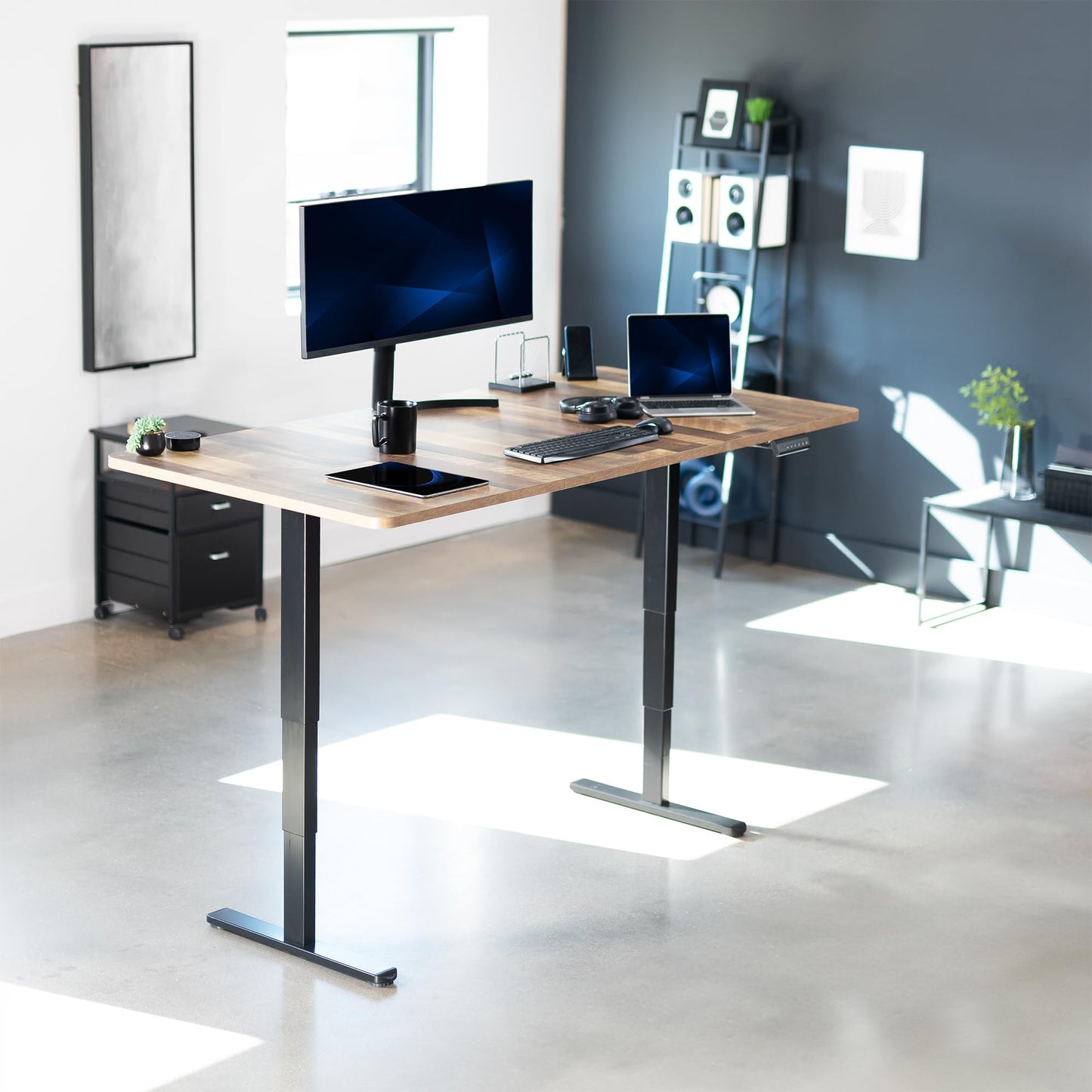 VIVO Universal 71 x 36 inch Table Top for Standard and Sit to Stand Height Adjustable Home and Office Desk Frames, Reclaimed Wood Extra-Wide Desktop, DESK-TOP72-36P