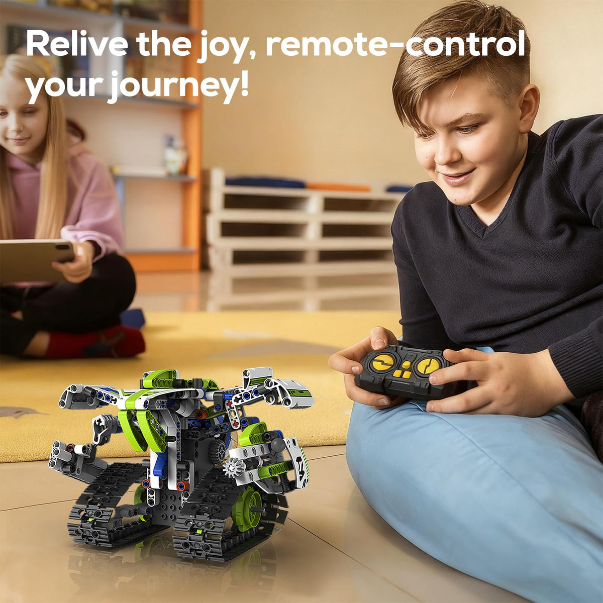 Ansnibe Robot Building Kit with APP/Remote Control STEM Gifts for Boys Age 6-16,Technic Coding Robotic Toys for Kids Birthday, Buildable 5in1 Models with 337+ Pieces