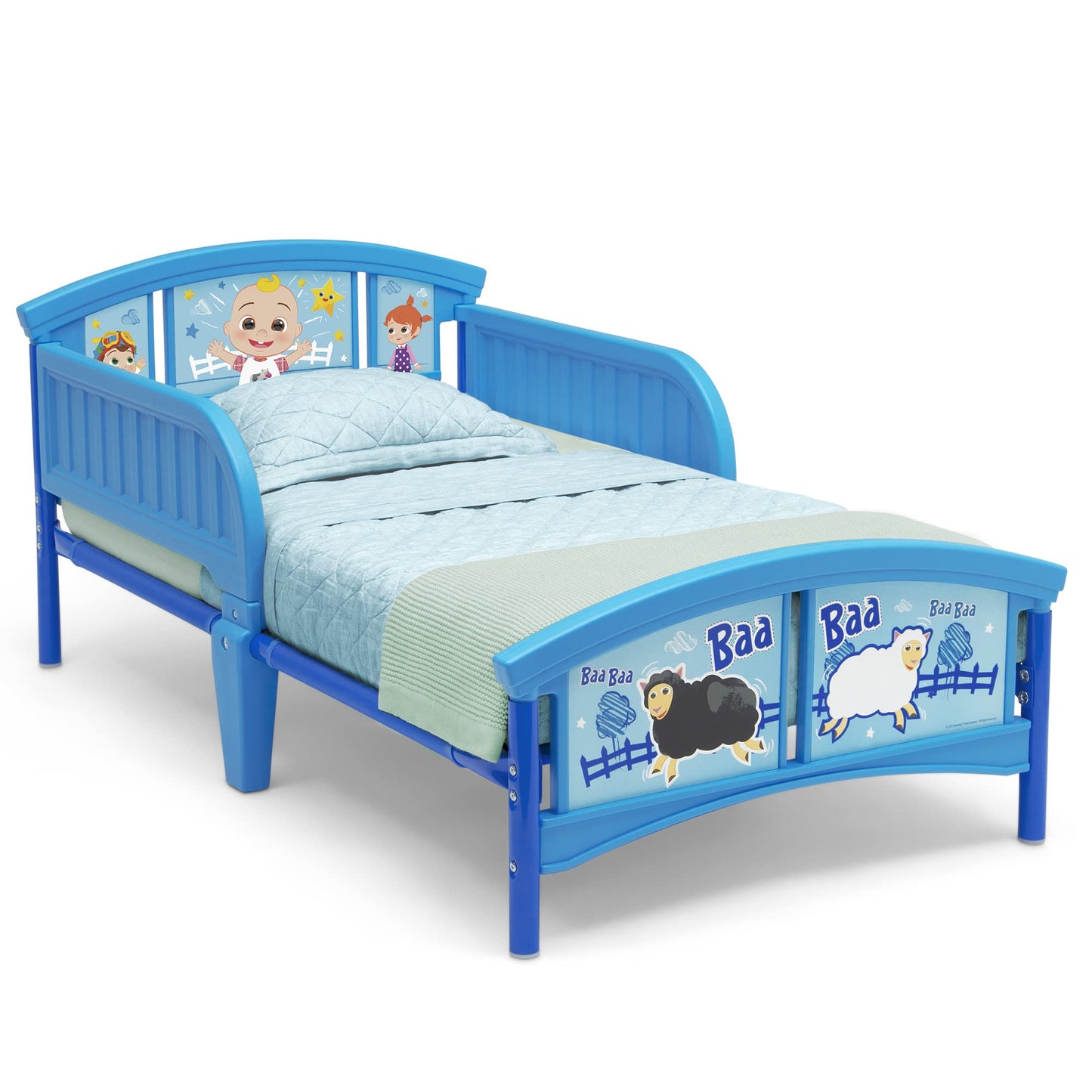 Delta Children Plastic Toddler Bed, Plastic/Steel, CoComelon