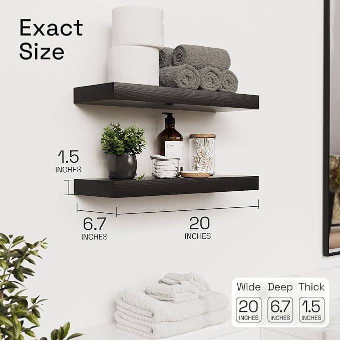 BAOBAB WORKSHOP Solid Wood Floating Shelves