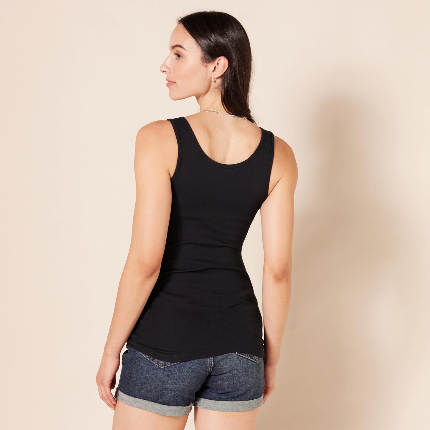 Amazon Essentials Women's Slim-Fit Tank Top, Pack of 2, Black/Olive, X-Large