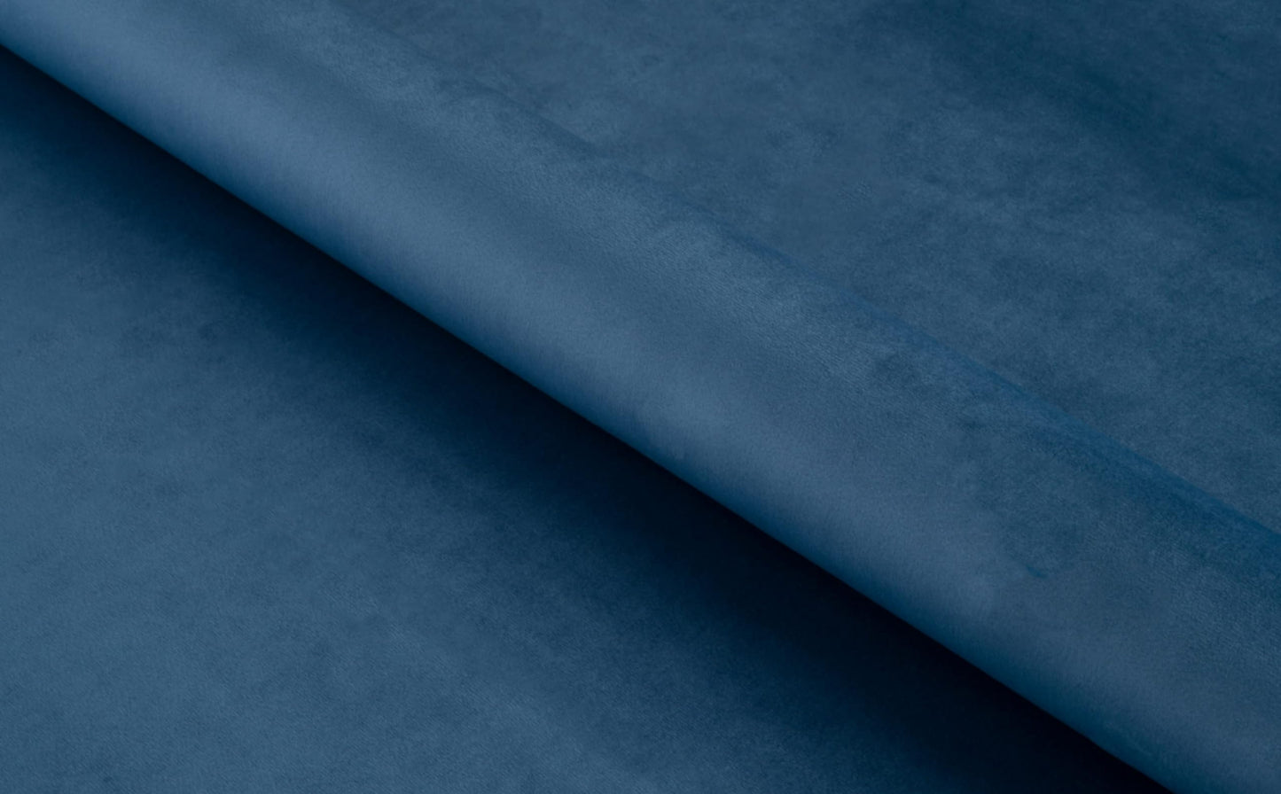 ua acoustics 4-Pack Soft Velour Upholstered Acoustic Wall Panels | Decorative Headboard Panels for Children's Room & Playroom | Cozy Wall Padding & Safety Railing | (Blue, 4X Round (25x25cm))