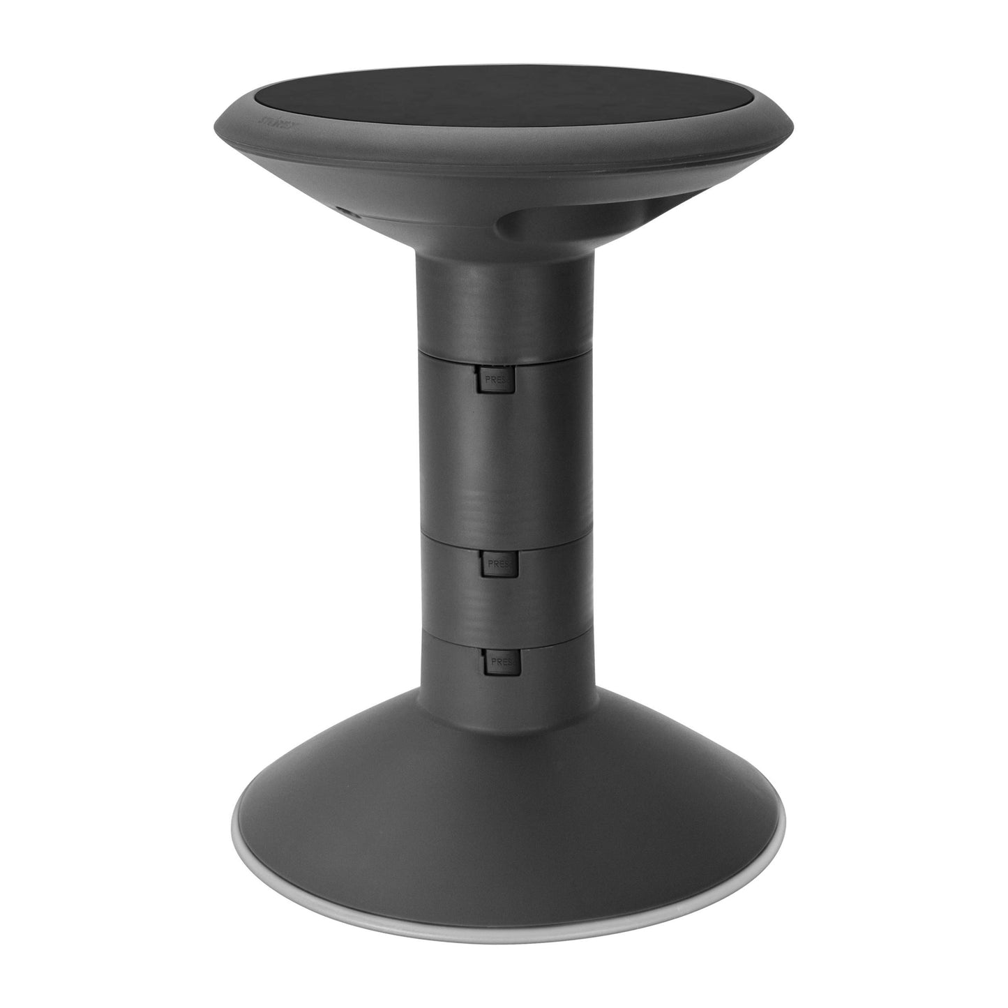 Storex Wiggle Stool – Active Flexible Seating for Classroom and Home Study, Adjustable 12-18 Inch Height, Black (00300U01C)