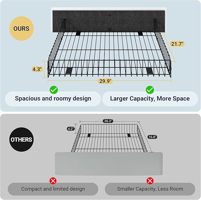 Allewie Upholstered Full Size Platform Bed Frame