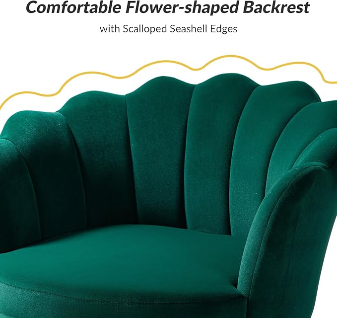 HULALA HOME Modern Velvet Accent Chair