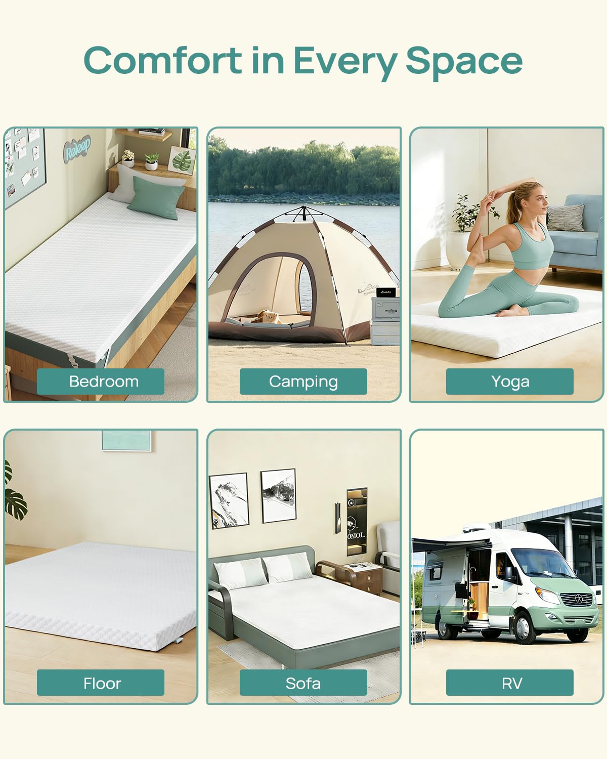 Releep 3 Inch King Gel High Density Mattress Topper, Cooling Firm Bed Topper for Pressure Relief, Orthopedic Support Mattress Topper with Non-Slip Washable Cover, CertiPUR-US Certified