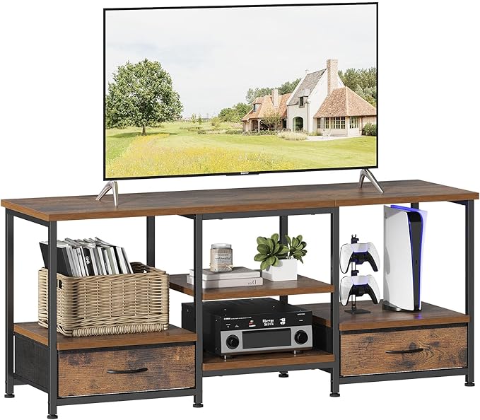 DUMOS 47 Inch TV Stand for 55-65 Inch TVs, Entertainment Center