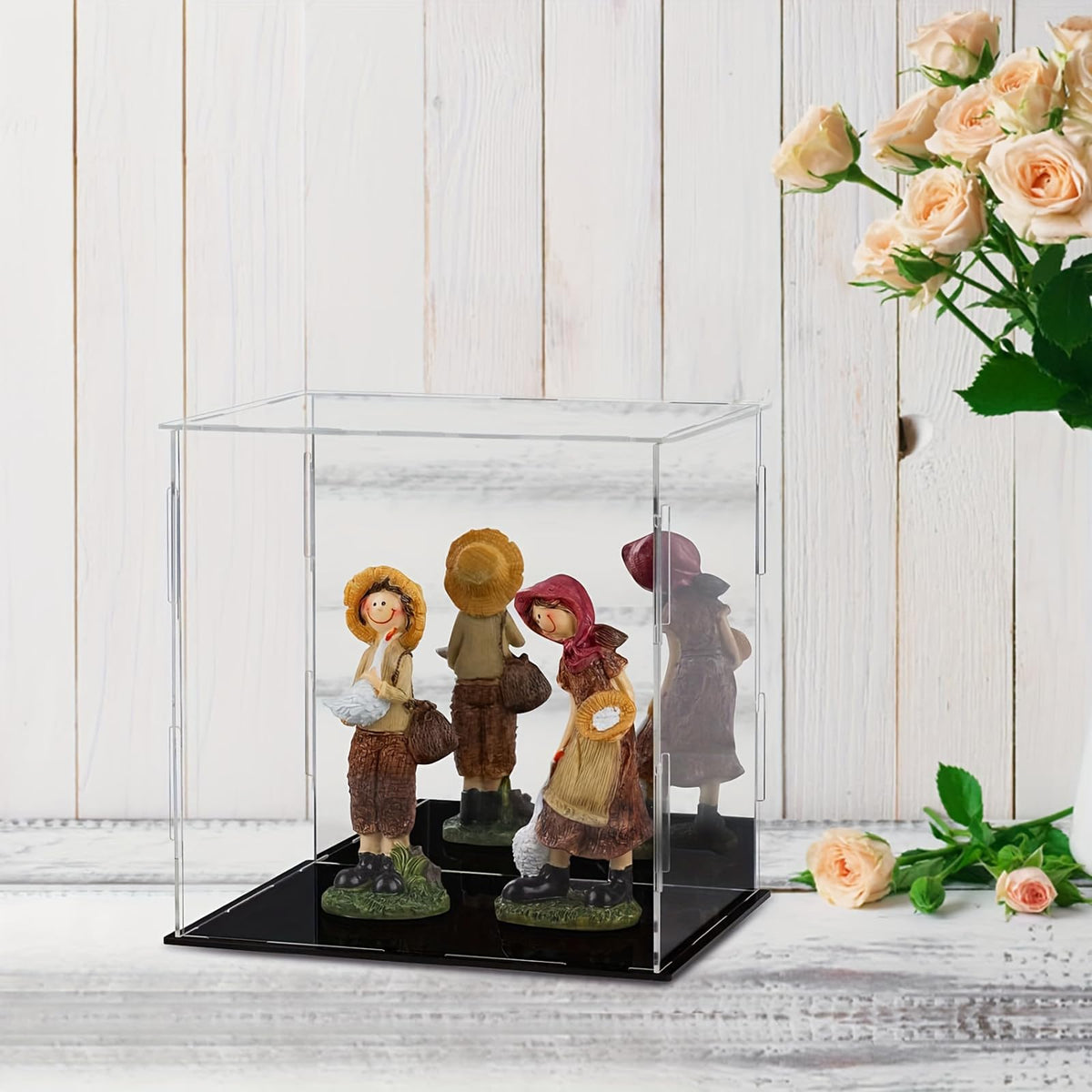 Mineral Crystal Collectibles Acrylic Display Box, Square Holder Organizer Showcase Shelves for Reception Decoration Box, Graduation Keepsake, Party Favor, 35x70x60cm/14x28x24in