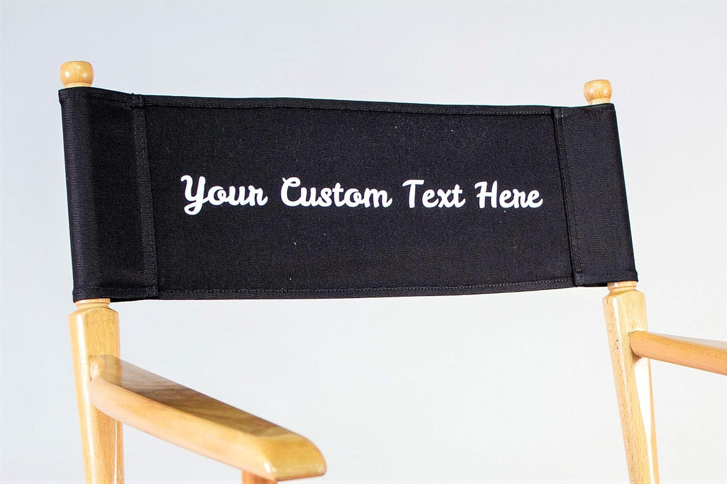 Filmcraft Personalized Tall Director's Chair – Black Finish with Custom Black Canvas, Complete Professional Package for Filmmakers & Creatives (Front Canvas Customization)