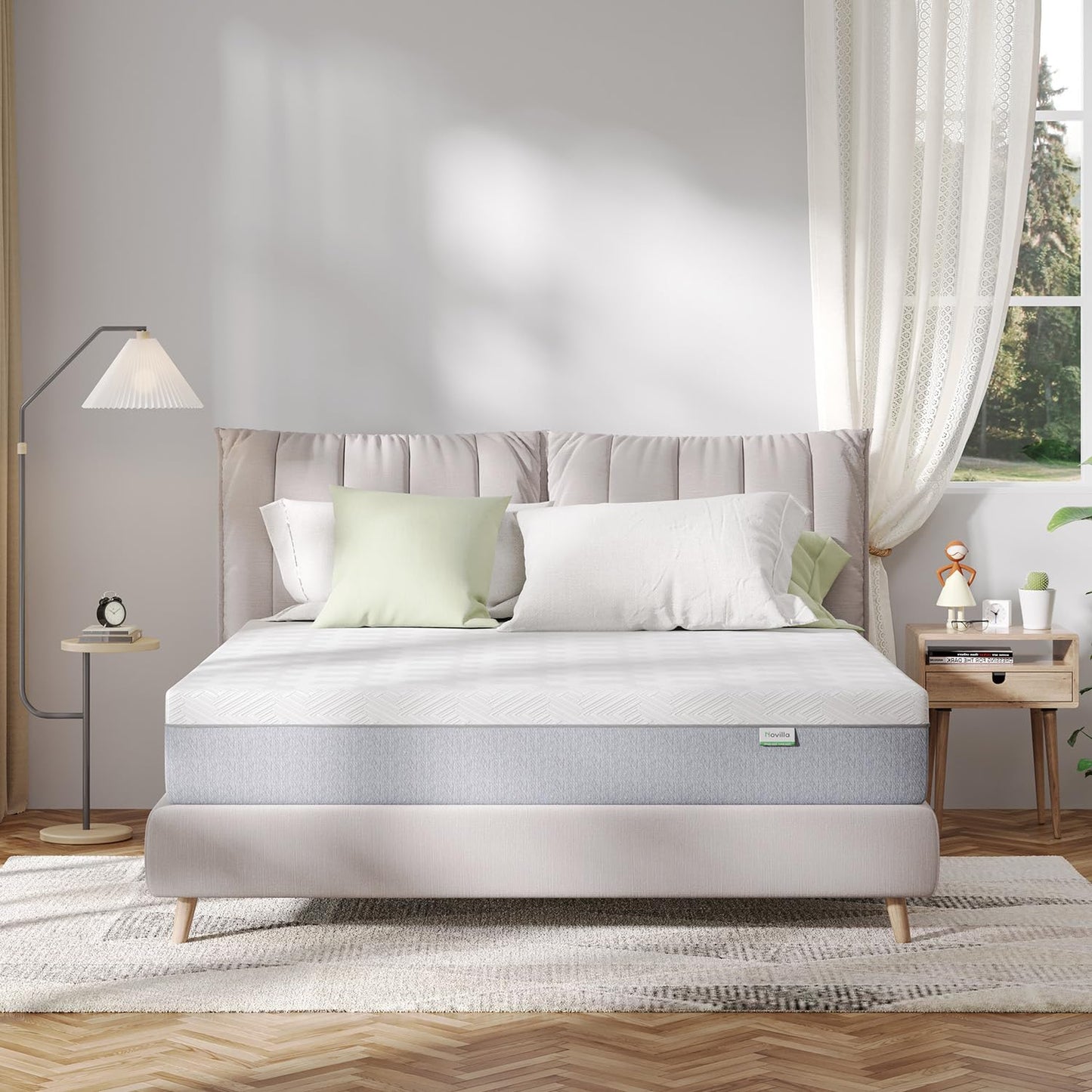 Novilla Queen Mattress, 10 Inch Gel Memory Foam Queen Size Mattress for Cool Night & Pressure Relief, Medium Plush Bed Mattresses, Bliss