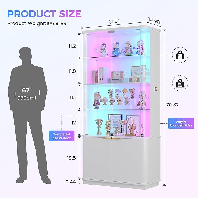 71" Tall RGB Display Cabinet