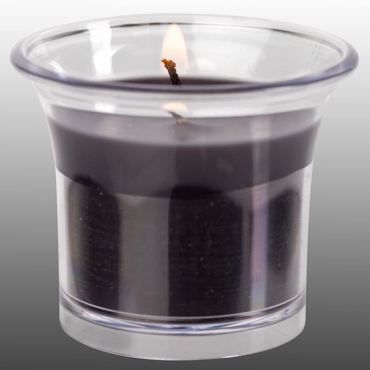 HYOOLA Clear Cup Scented Votive Candles - Black - 12 Hour Burn Time - 4 Pack - European Made